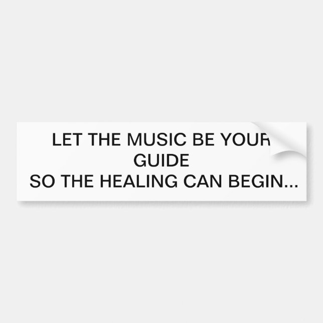 Autocollant De Voiture Laissez la musique être votre adhésif pour (Devant)