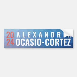 Autocollant De Voiture L'Alexandrie Ocasio-Cortez 2024 géométriques ble