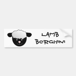 Autocollant De Voiture Lamb Borghini drôle Pun mouton
