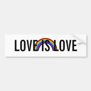 AUTOCOLLANT DE VOITURE L'AMOUR EST AMOUR