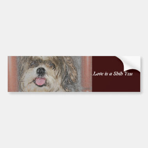 Autocollant De Voiture L'amour est un Shih TzU