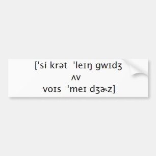 Autocollant De Voiture Langue secrète