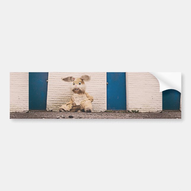 Autocollant De Voiture lapin de pâques (Devant)