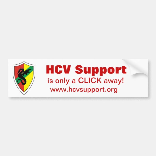 Autocollant De Voiture L'appui de HCV, est seulement un CLIC loin ! (Devant)