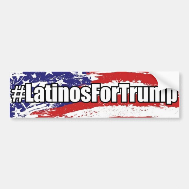 Autocollant De Voiture Latino de #LatinosForTrump pour l'adhésif pour (Devant)