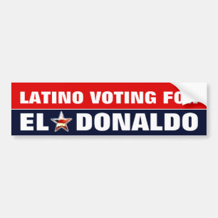 Autocollant De Voiture Latino votant pour Donald Trump
