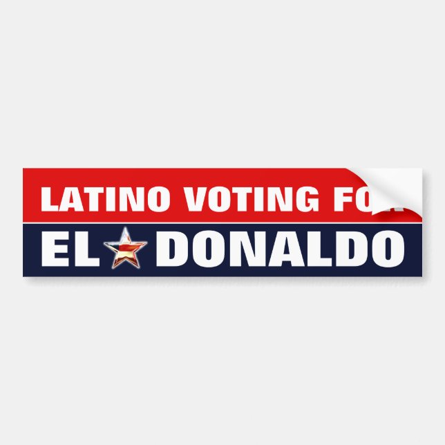 Autocollant De Voiture Latino votant pour Donald Trump (Devant)