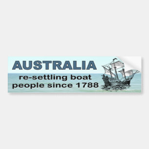 Autocollant De Voiture L'Australie reclassant des personnes de bateau