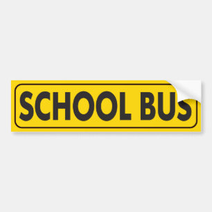 AUTOCOLLANT DE VOITURE L'AUTOBUS SCOLAIRE FRÉQUENT ARRÊTE LES ÉTUDIANT