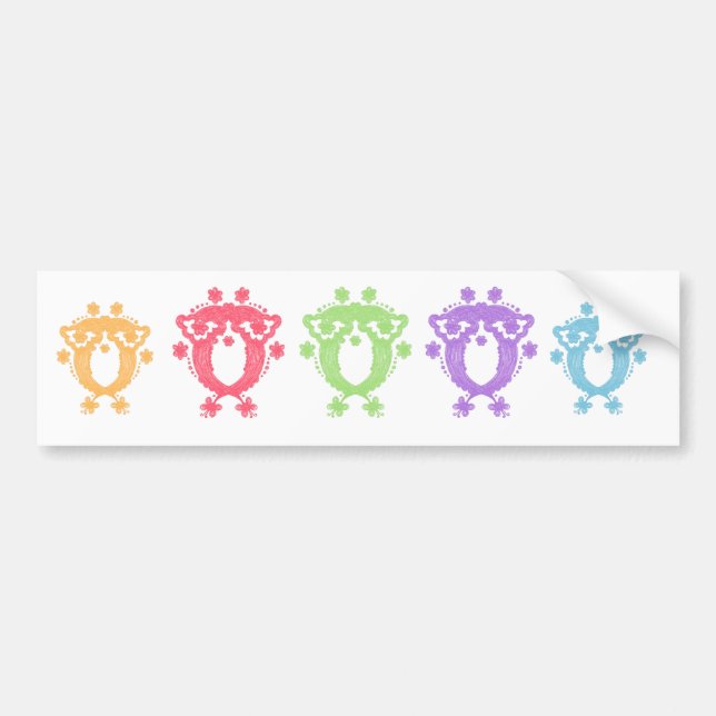 Autocollant De Voiture L'autocollant du hibou de fleur (Devant)