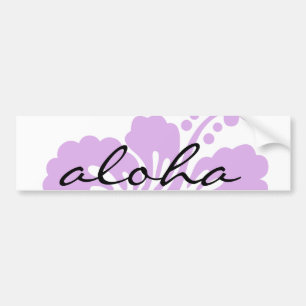 Autocollant De Voiture lavande de fleur de ketmie aloha