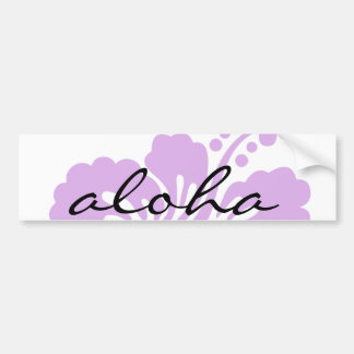 Autocollant De Voiture lavande de fleur de ketmie aloha