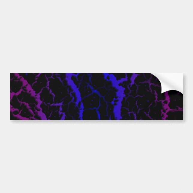Autocollant De Voiture Lave de l'espace fissuré - violet/bleu (Devant)