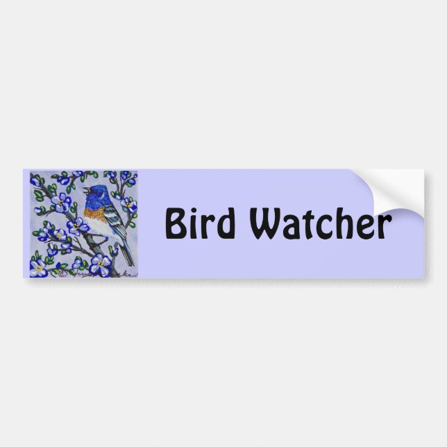 Autocollant De Voiture Lazuli Bunting (Devant)