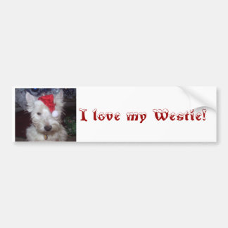 Autocollant De Voiture le bandb 004, j'aime mon Westie !