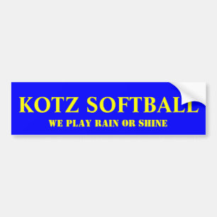 AUTOCOLLANT DE VOITURE LE BASE-BALL DE KOTZ