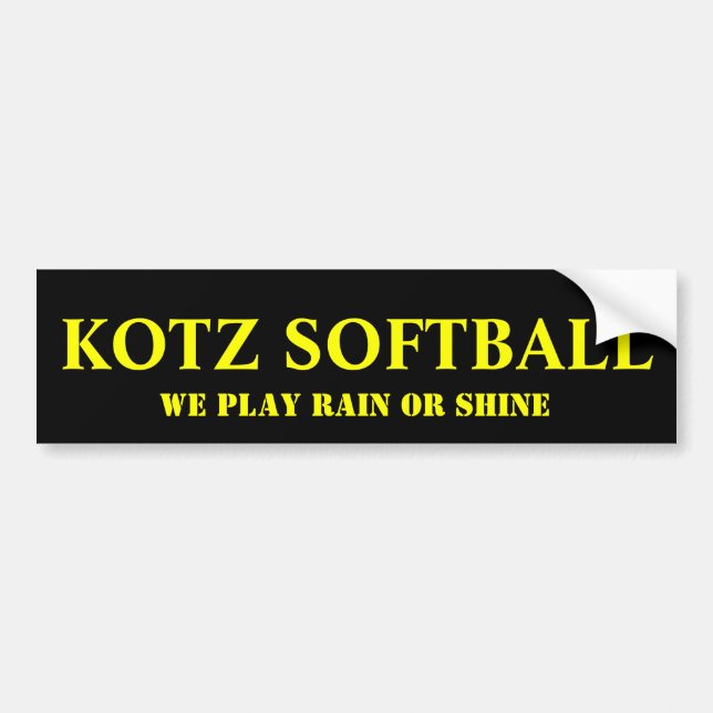 AUTOCOLLANT DE VOITURE LE BASE-BALL DE KOTZ (Devant)