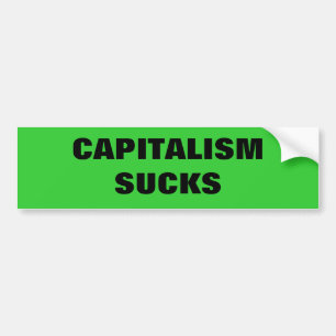 AUTOCOLLANT DE VOITURE LE CAPITALISME DE #OWS SUCE