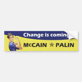 Autocollant De Voiture Le "changement est" McCain/Parti Républicain