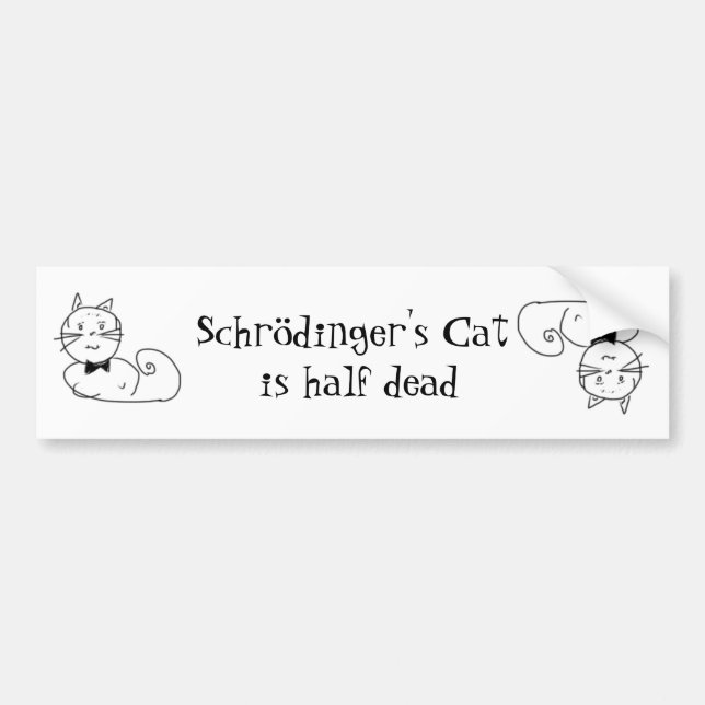 Autocollant De Voiture Le chat de Schrödinger (Devant)