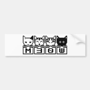 AUTOCOLLANT DE VOITURE LE CHATS M30W 8 BITS