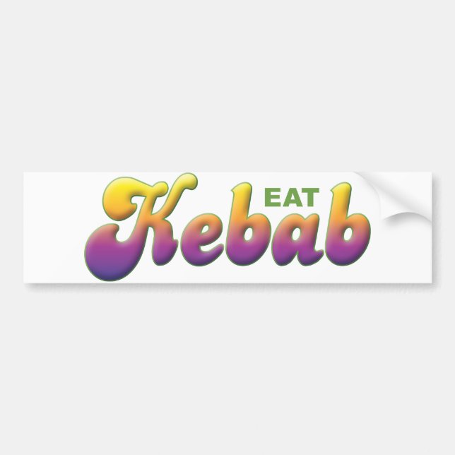 Autocollant De Voiture Le chiche-kebab, mangent (Devant)