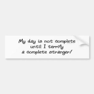 Autocollant De Voiture Le chien aboient après l'humour d'étrangers