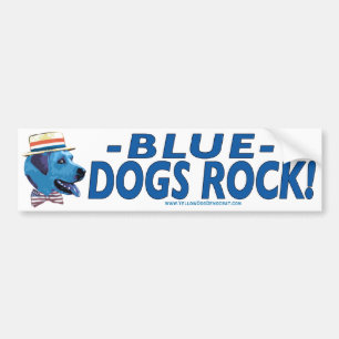 Autocollant De Voiture Le chien bleu bascule l'adhésif pour pare-chocs