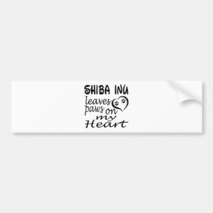 Autocollant De Voiture Le chien de Shiba Inu laisse la patte sur mon
