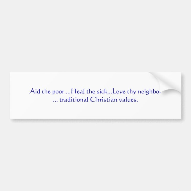 Autocollant De Voiture Le chrétien évalue l'autocollant de Bumber (la (Devant)