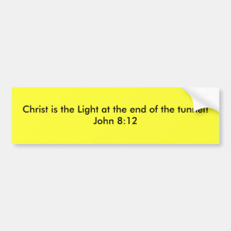 Autocollant De Voiture Le Christ est la lumière à l'extrémité du tunnel !