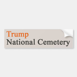 Autocollant De Voiture Le cimetière national de Trump — Beige-Orange