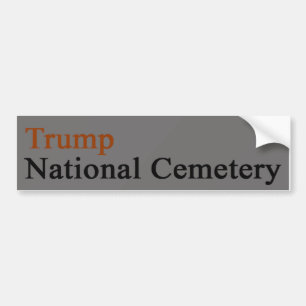 Autocollant De Voiture Le cimetière national de Trump — gris foncé-orange