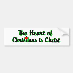 Autocollant De Voiture Le coeur de Noël est le Christ Bumperstickers