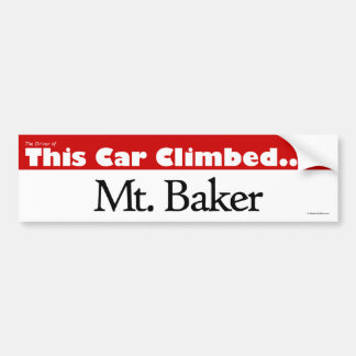 Autocollant De Voiture Le conducteur de ce Baker monté par voiture de Mt.