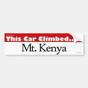 Autocollant De Voiture Le conducteur de ce mont Kenya monté par voiture
