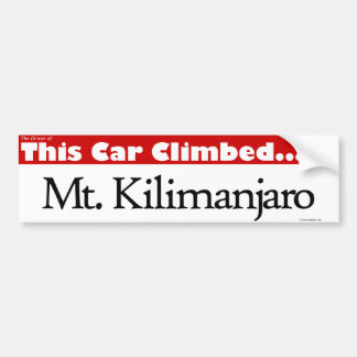 Autocollant De Voiture Le conducteur de ce mont Kilimandjaro monté par