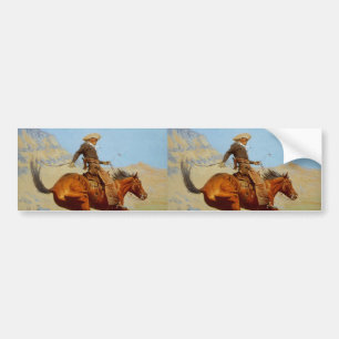 Autocollant De Voiture Le Cowboy de Frederic Remington (1902)