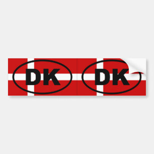 Autocollant De Voiture Le Danemark - DK - ovale européen