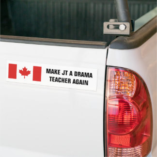 Autocollant De Voiture Le drapeau canadien fait de JT un professeur de th