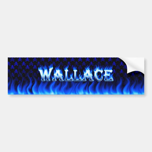 Autocollant De Voiture Le feu de Wallace et conception bleus d'adhésif (Devant)