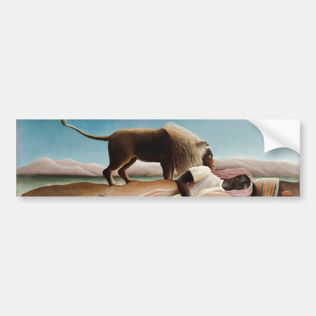 Autocollant De Voiture Le gitan de sommeil de Rousseau "" (1897) (Devant)