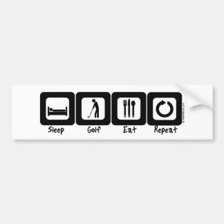 Autocollant De Voiture Le golf de sommeil mangent la répétition