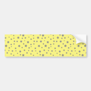 Autocollant De Voiture Le gris tient le premier rôle le motif jaune