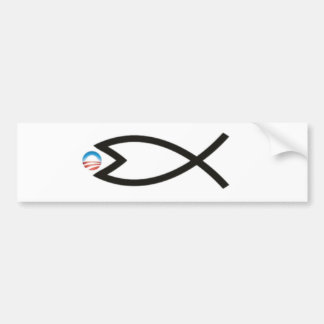 Autocollant De Voiture le jesusfish mange obama