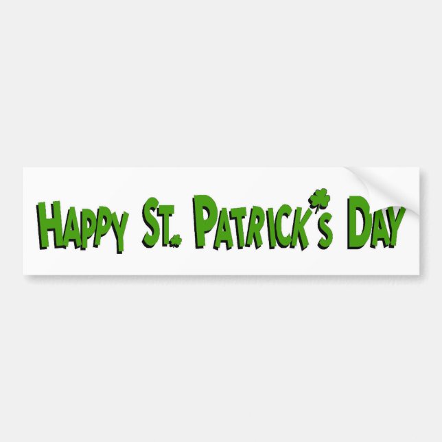 Autocollant De Voiture Le jour de St Patrick heureux (Devant)
