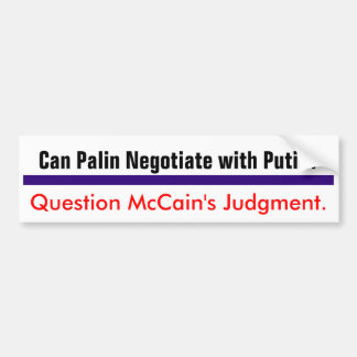 Autocollant De Voiture Le jugement #2 de McCain de question
