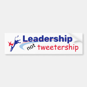 Autocollant De Voiture Le leadership et non le Twitter
