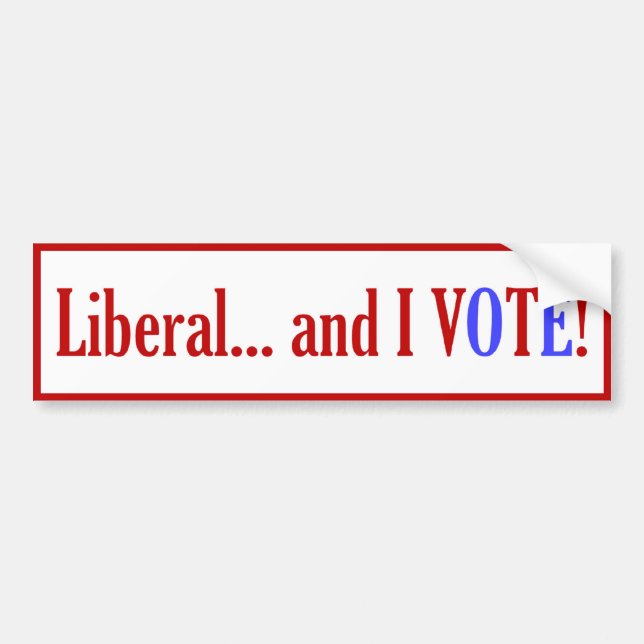 Autocollant De Voiture Le libéral… et MOI VOTENT ! (Devant)