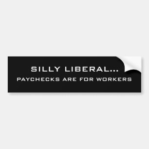 AUTOCOLLANT DE VOITURE LE LIBÉRAL IDIOT, CHÈQUES DE RÈGLEMENT SONT POU